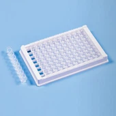 Plat ELISA Dengan Rak Putih Tiub 8 Jalur Boleh Ditanggalkan